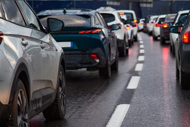 cars in traffic