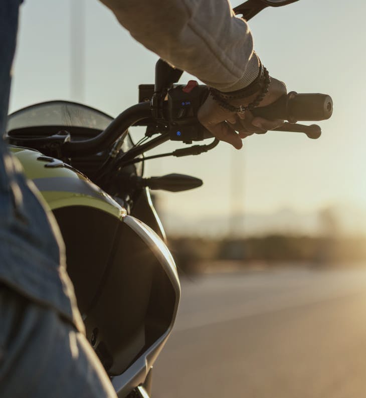 person on a motorcycle