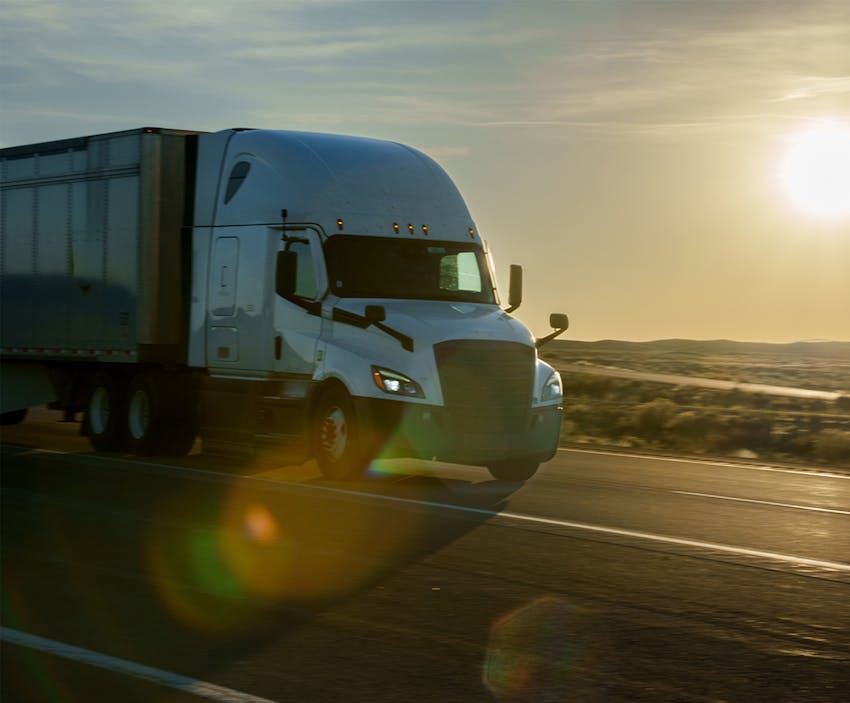 A semi truck