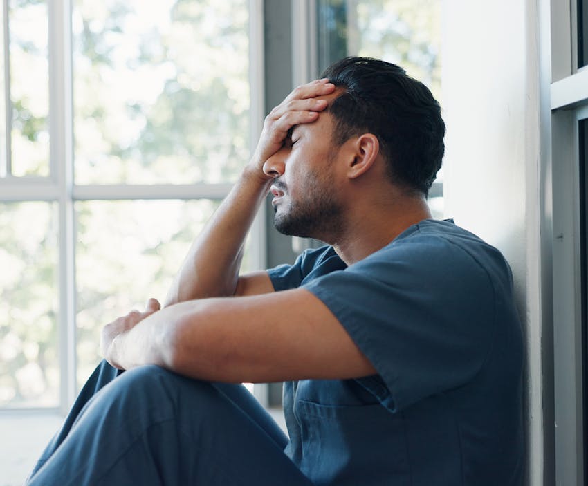 man looking upset