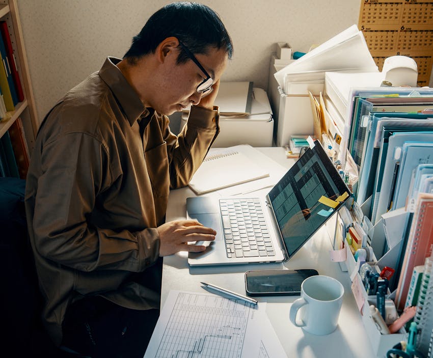 man on a laptop