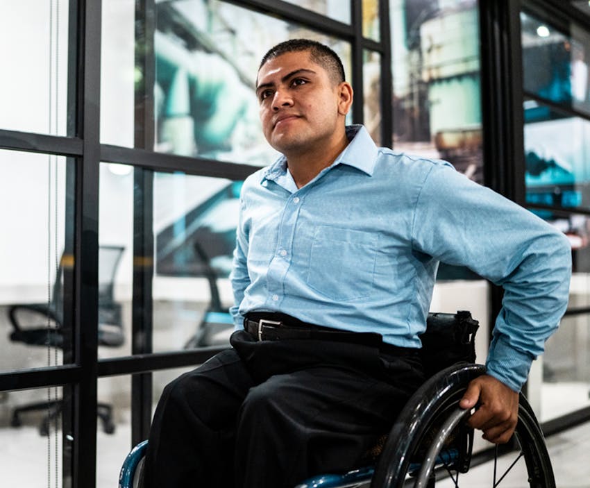 Man in a wheelchair