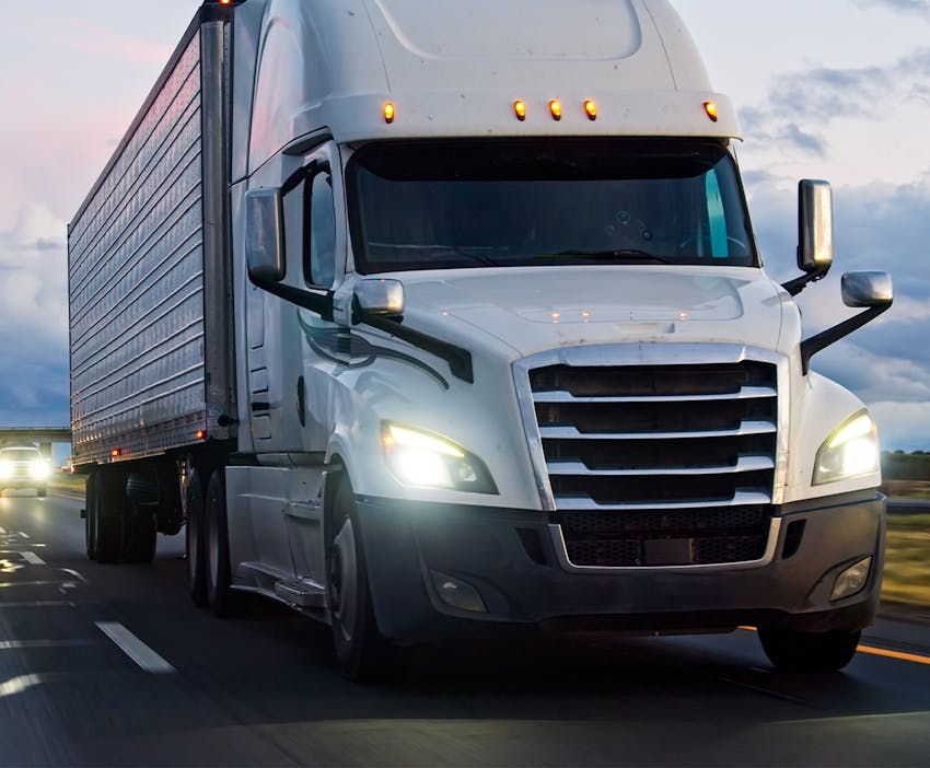 A semi truck