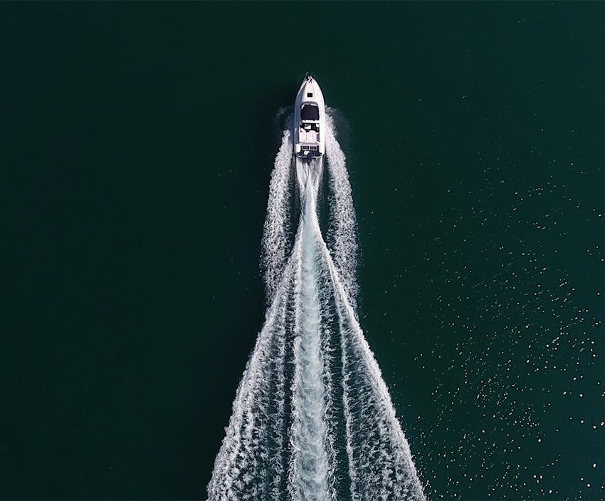 A boat in the water