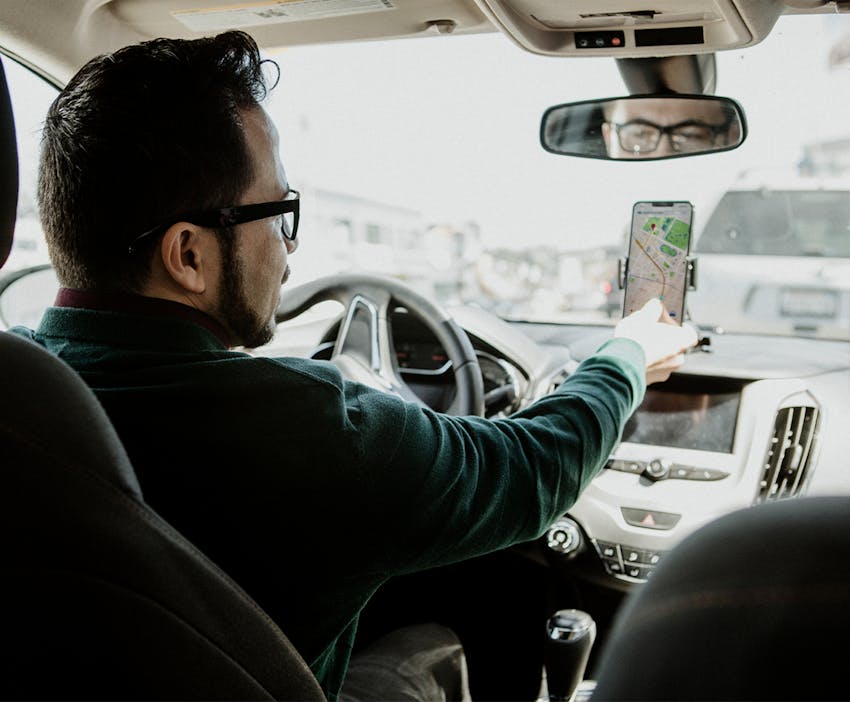driver looking a directions