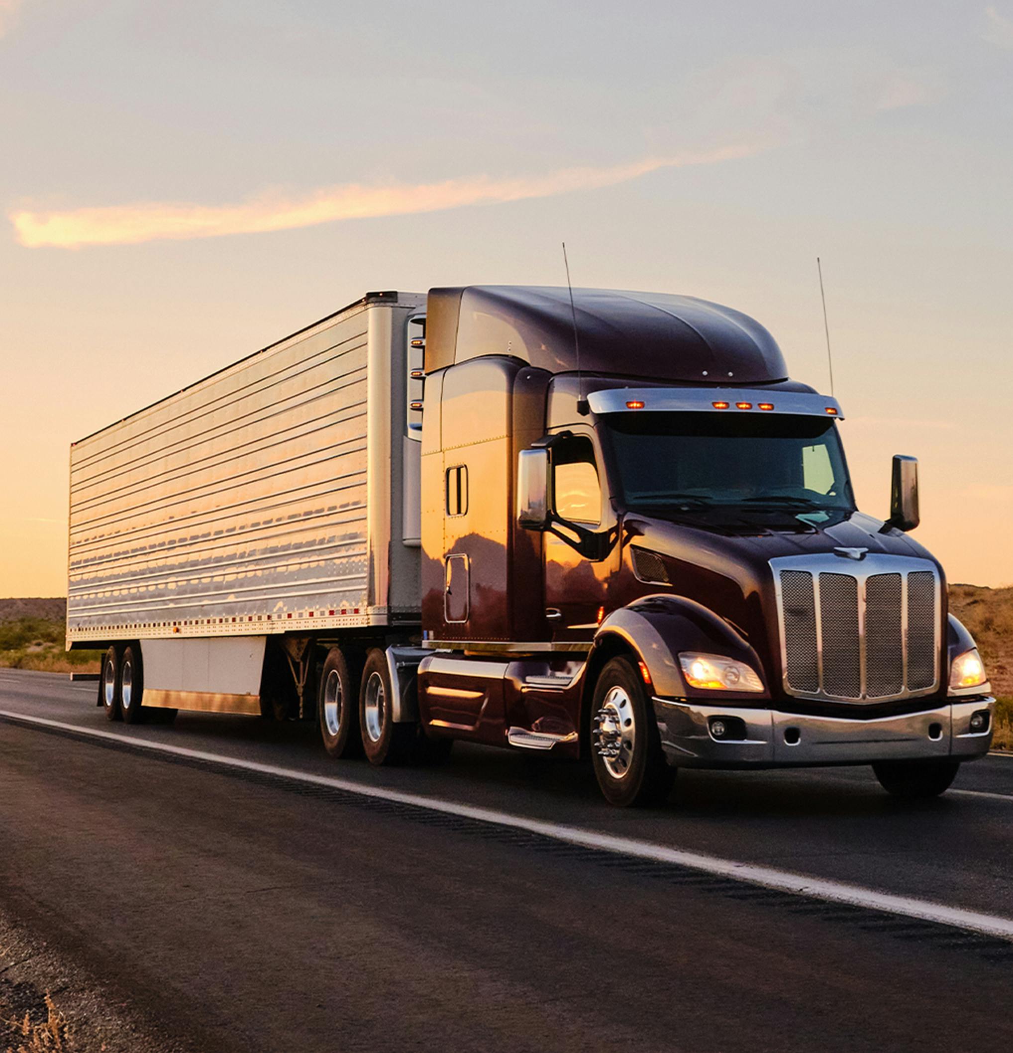 A semi truck