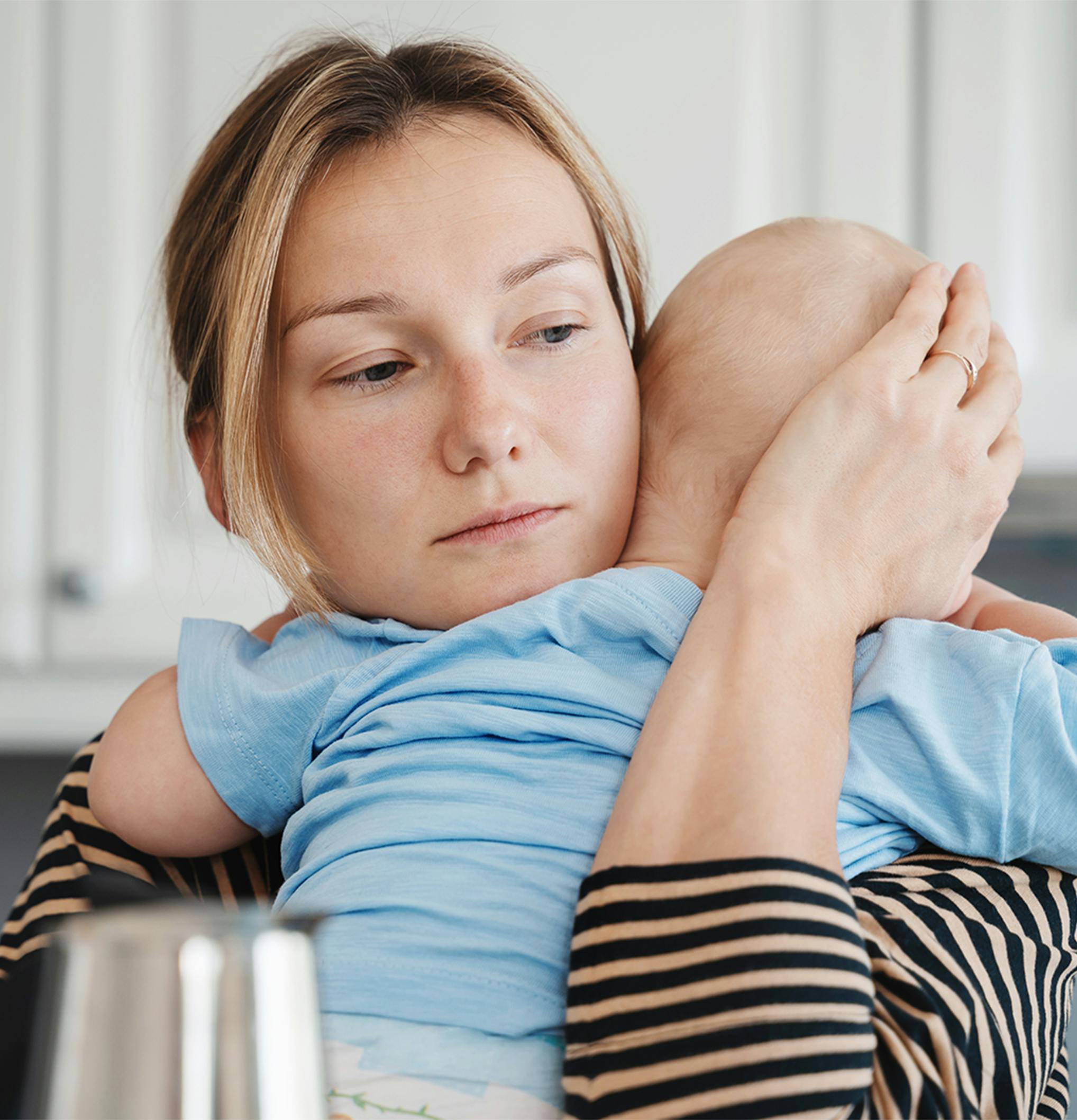 woman holding a baby
