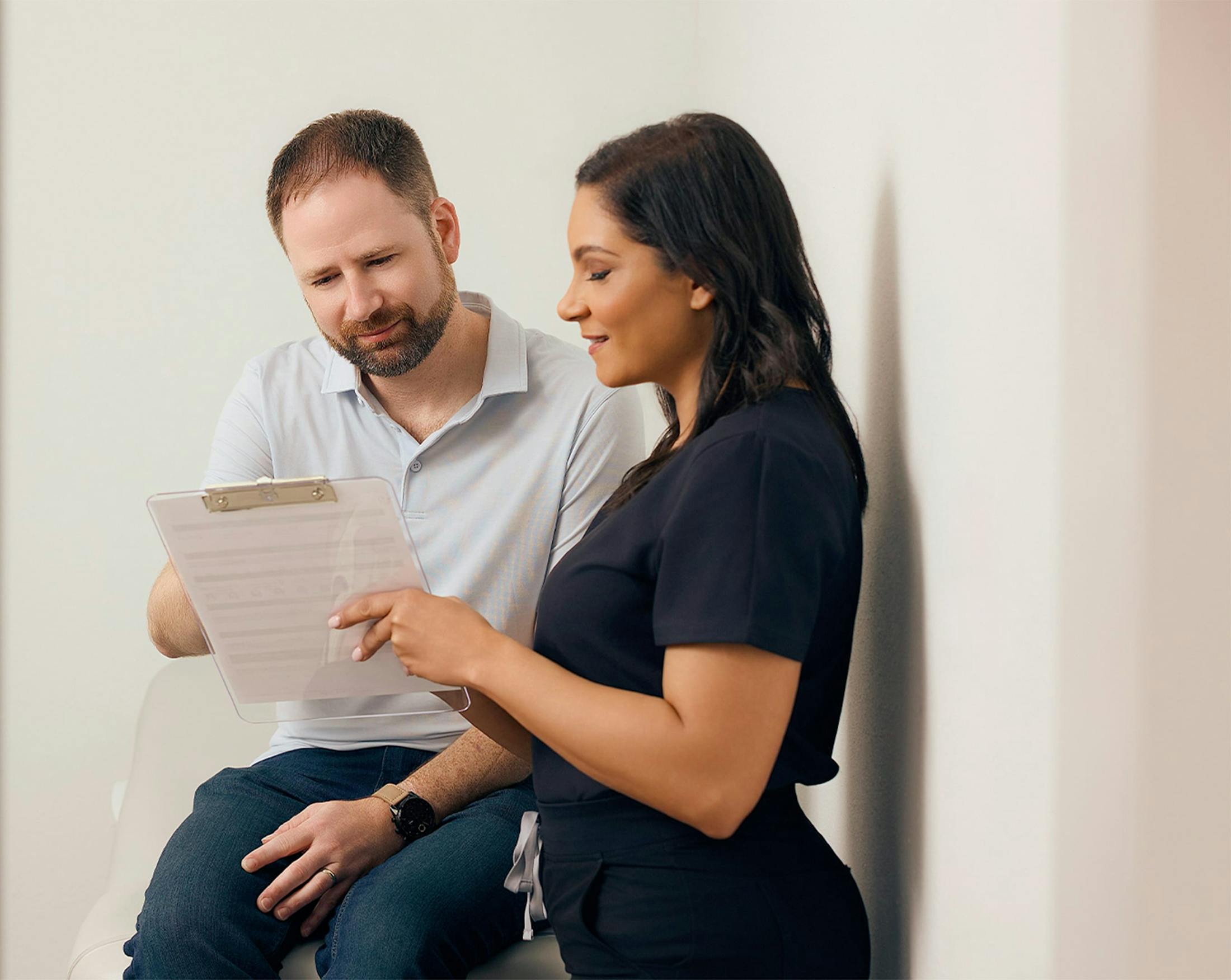 doctor and patient speaking