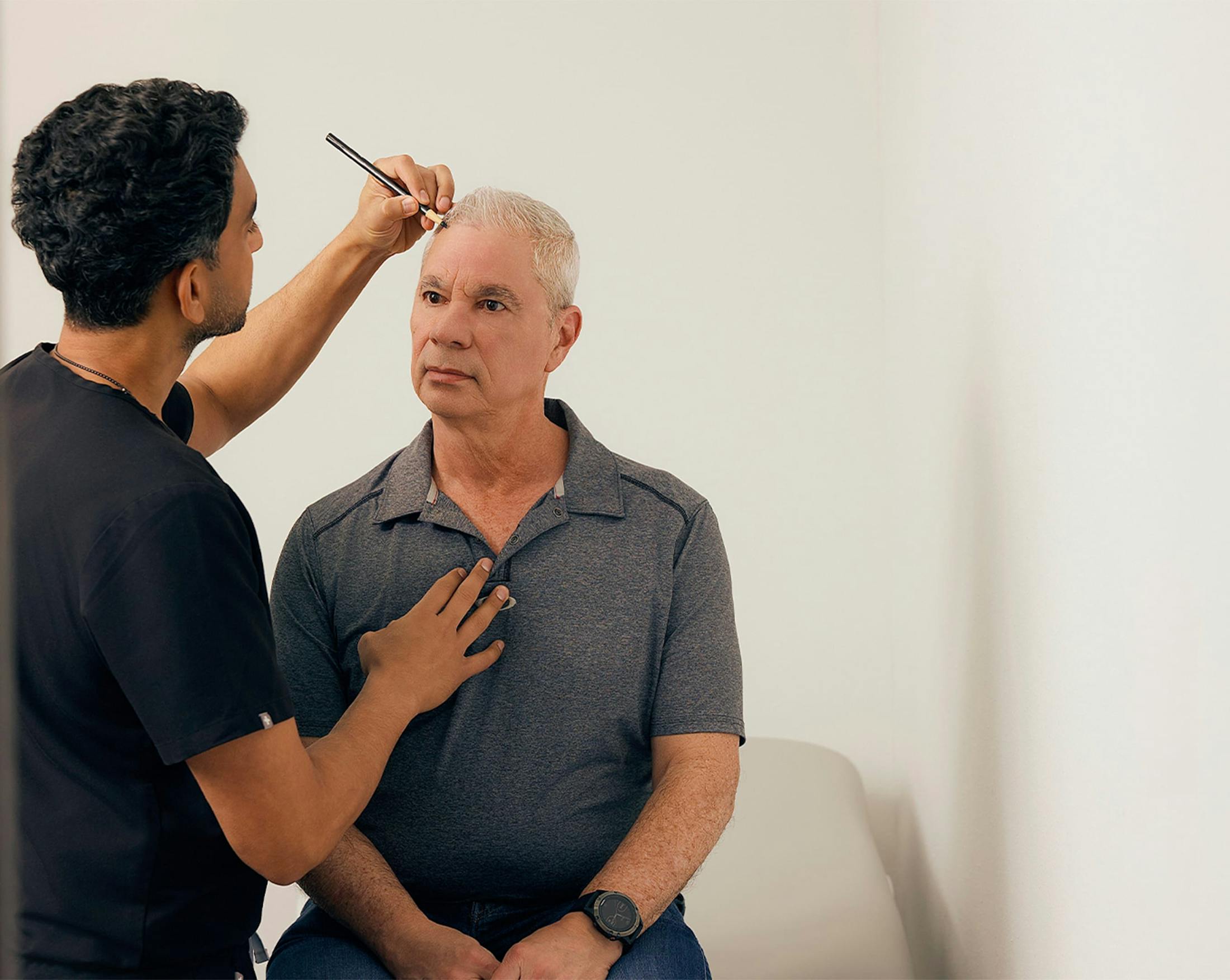 Dr. Patel with a patient