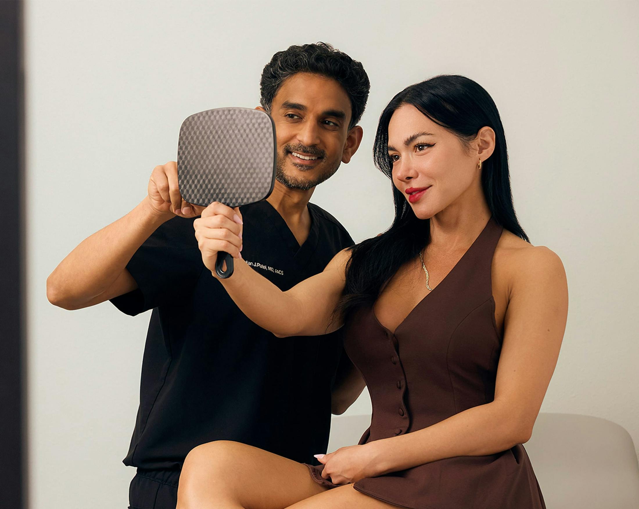 Dr. Patel with a patient