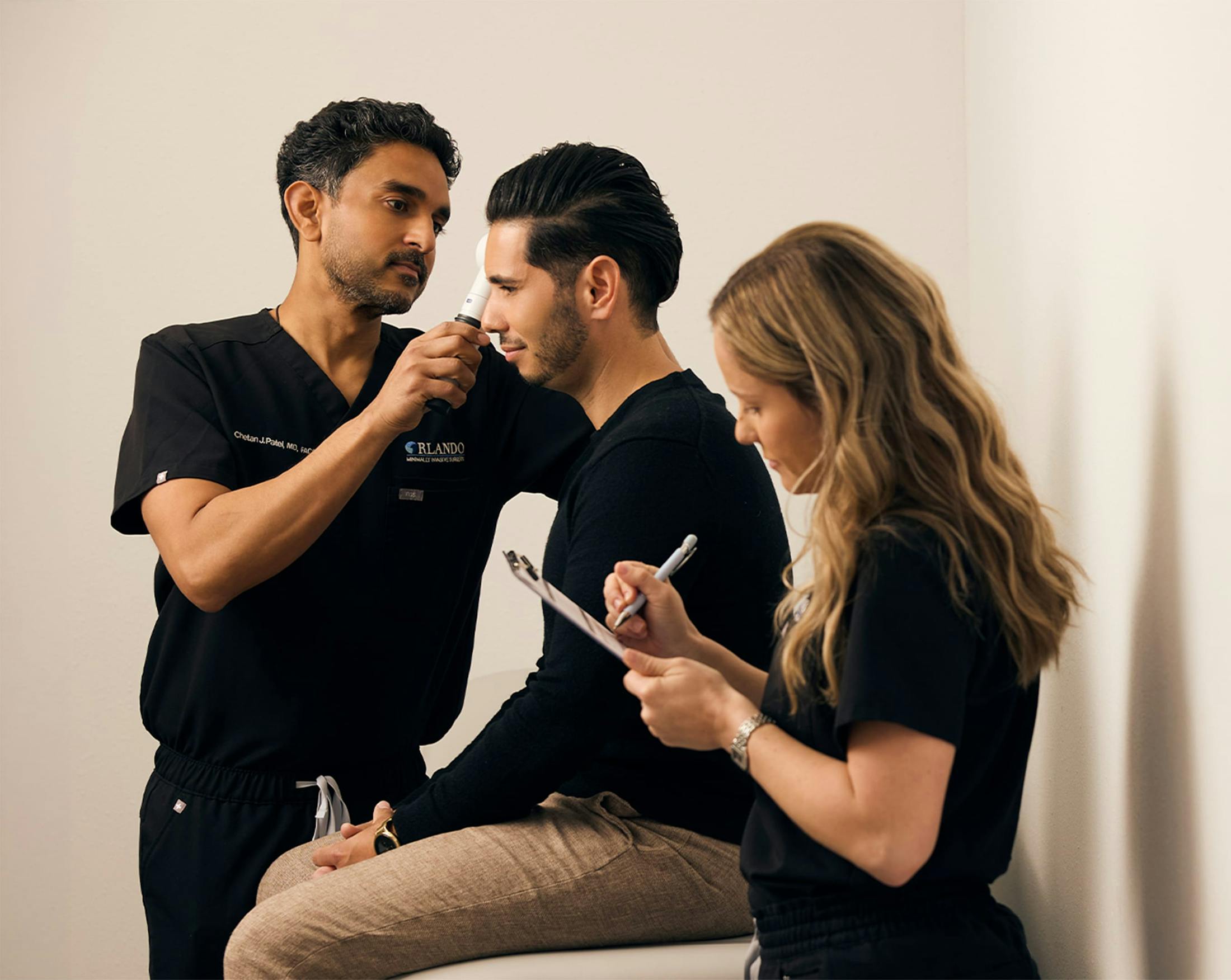 Chetan J. Patel, MD, FACS consulting patient