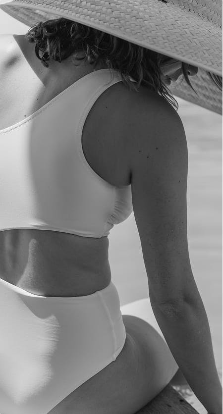 woman in white bikini