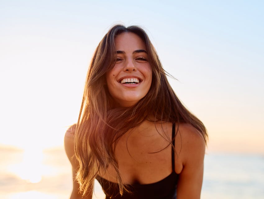 woman smiling