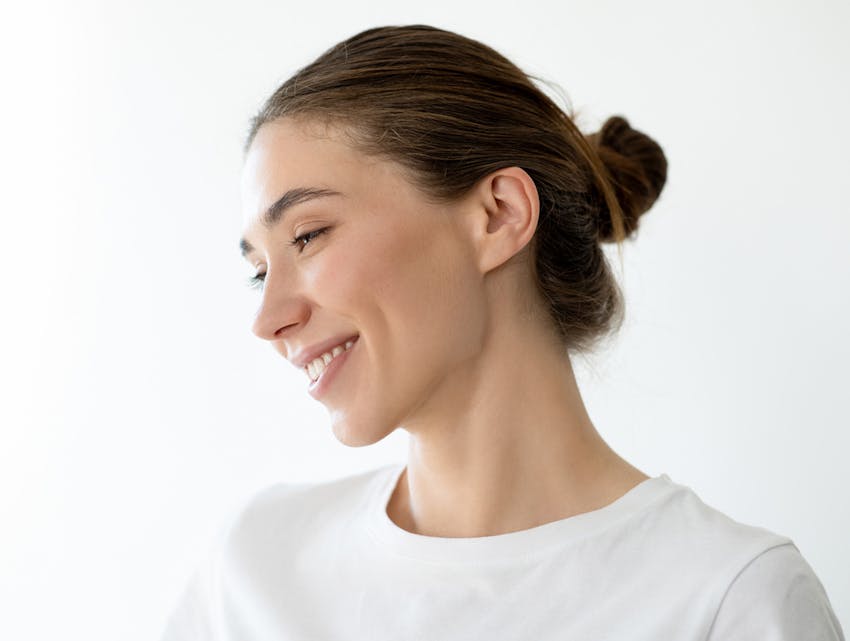 woman smiling