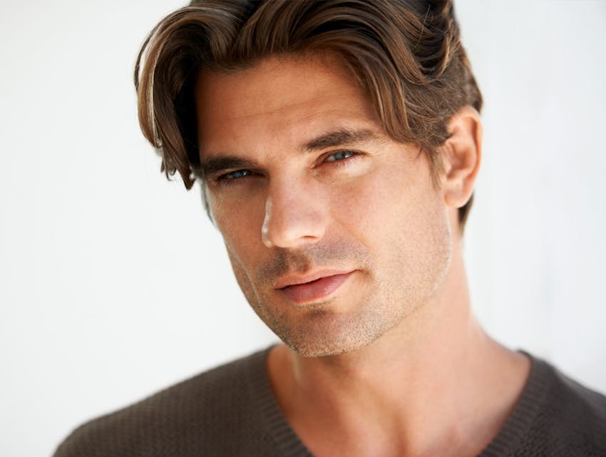 man looking into the camera