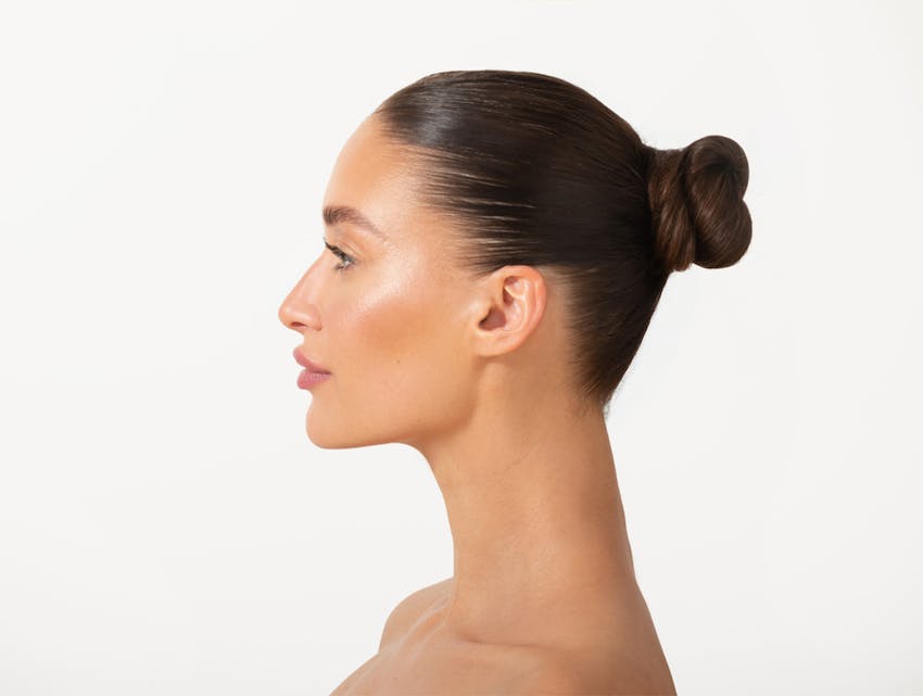 side of a woman's face