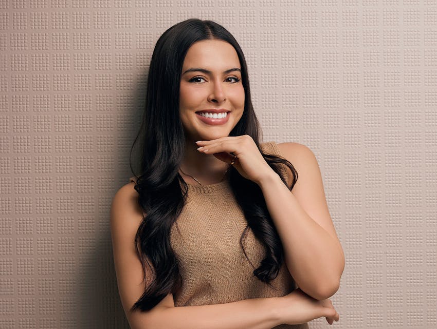 woman smiling