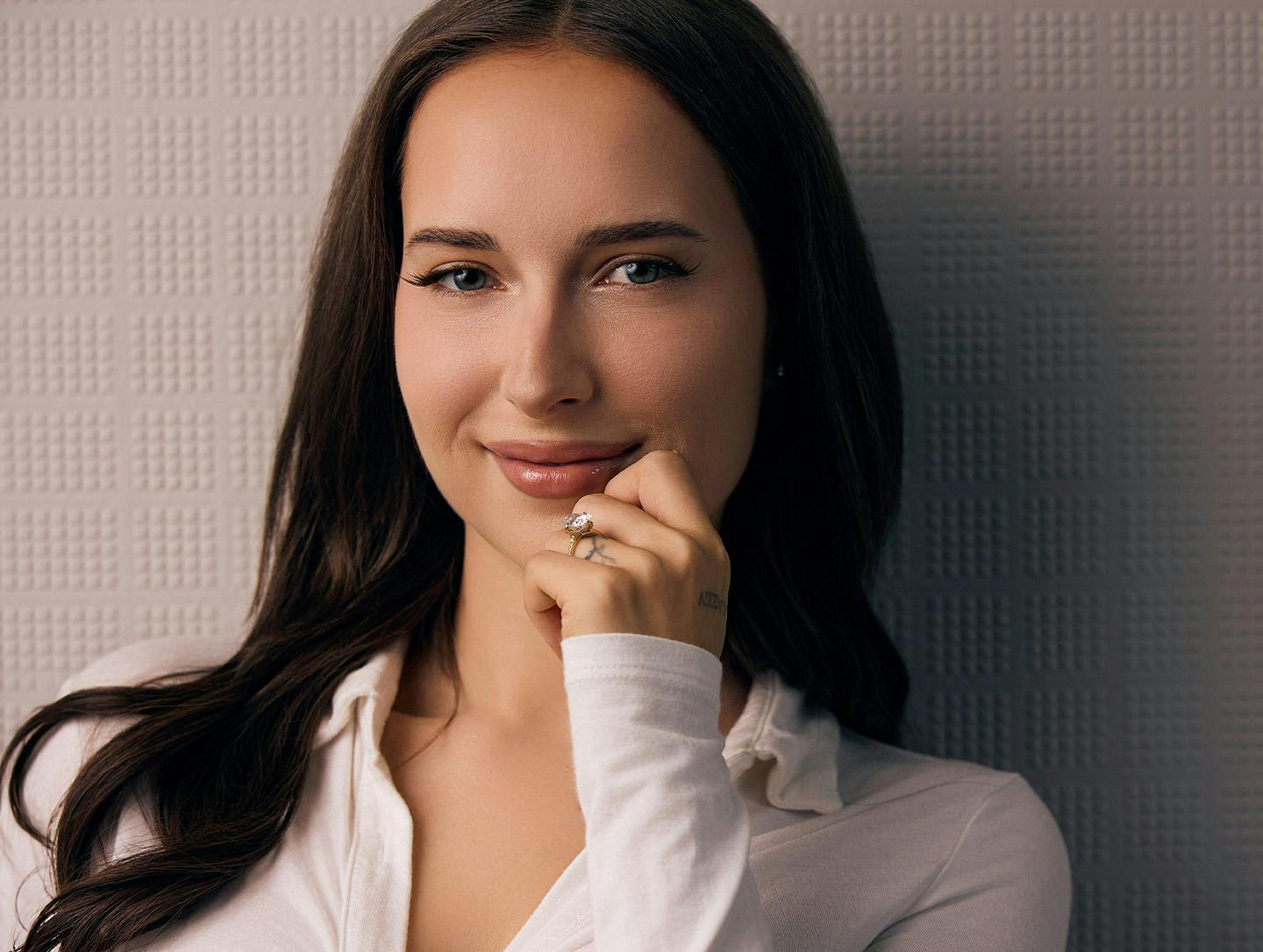 woman smiling