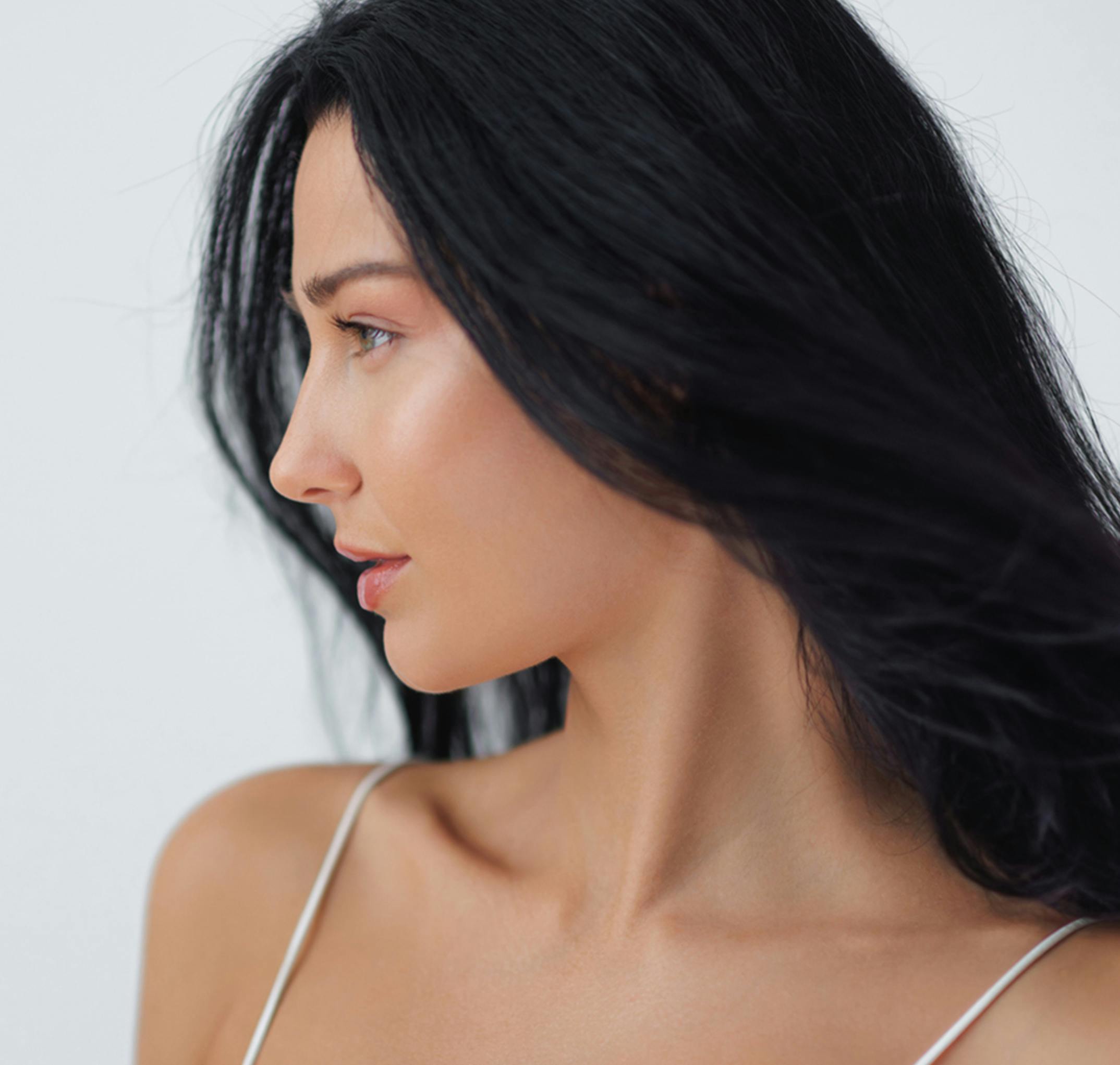 woman looking to the side