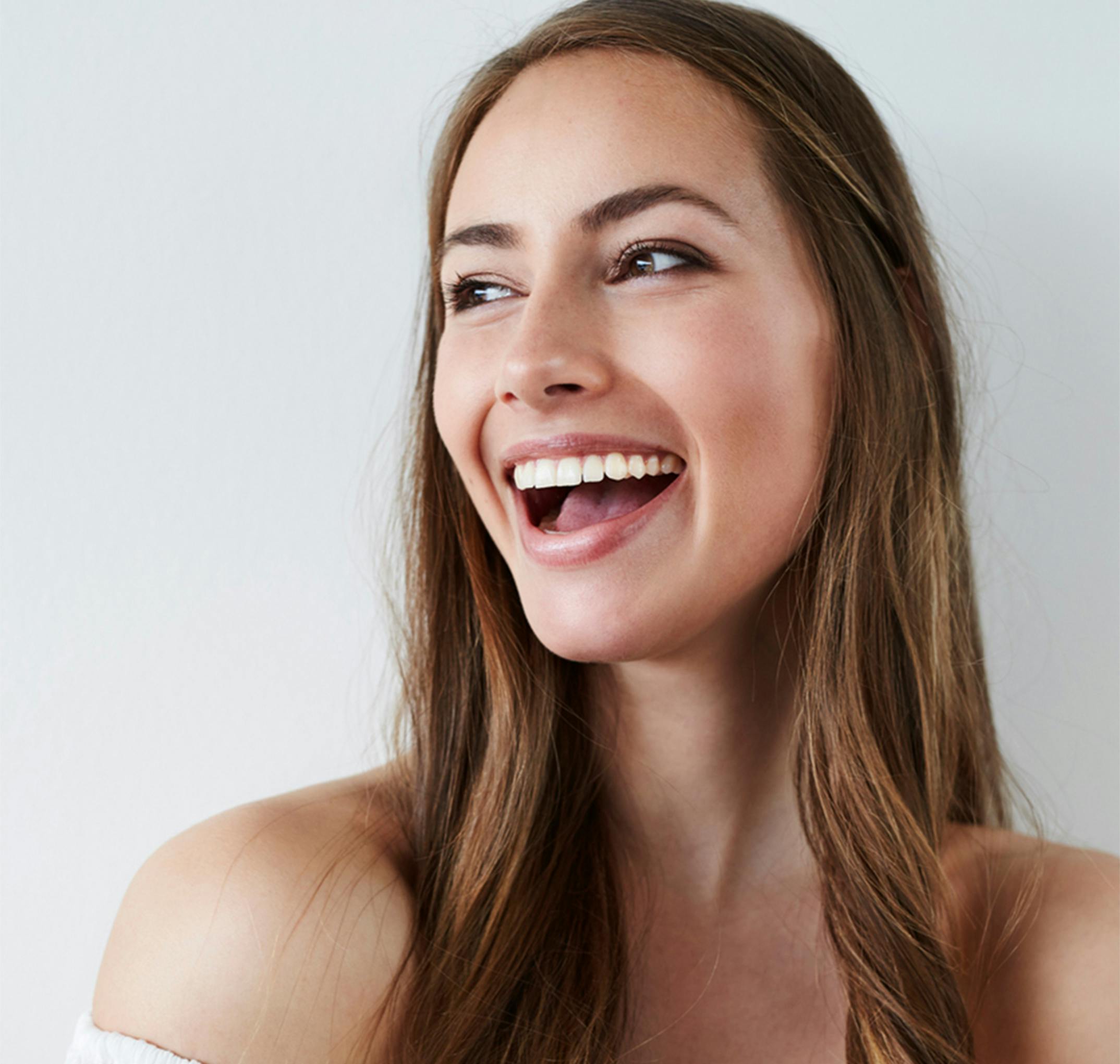woman laughing
