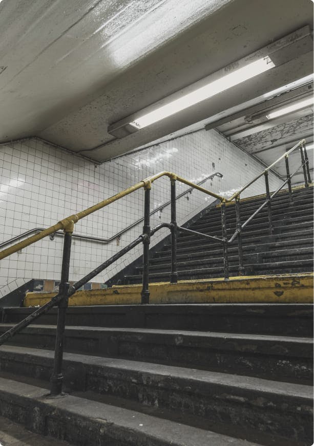 subway stairs