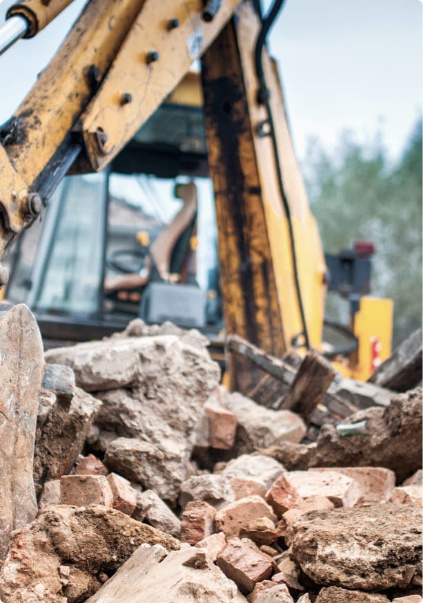 Caterpillar (Cat) machinery with rocks