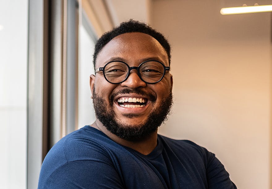 A man smiling