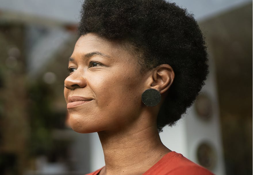 woman smiling