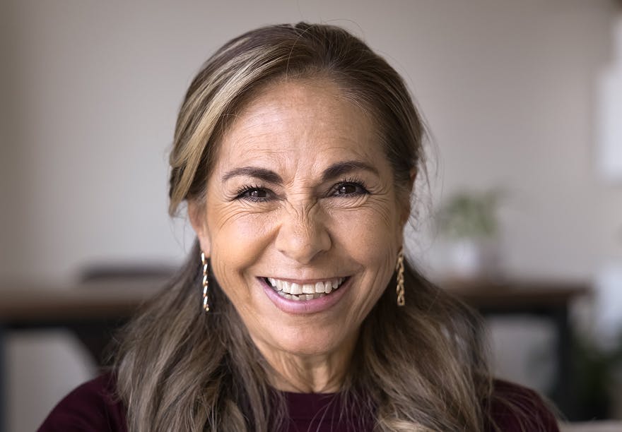 Woman smiling