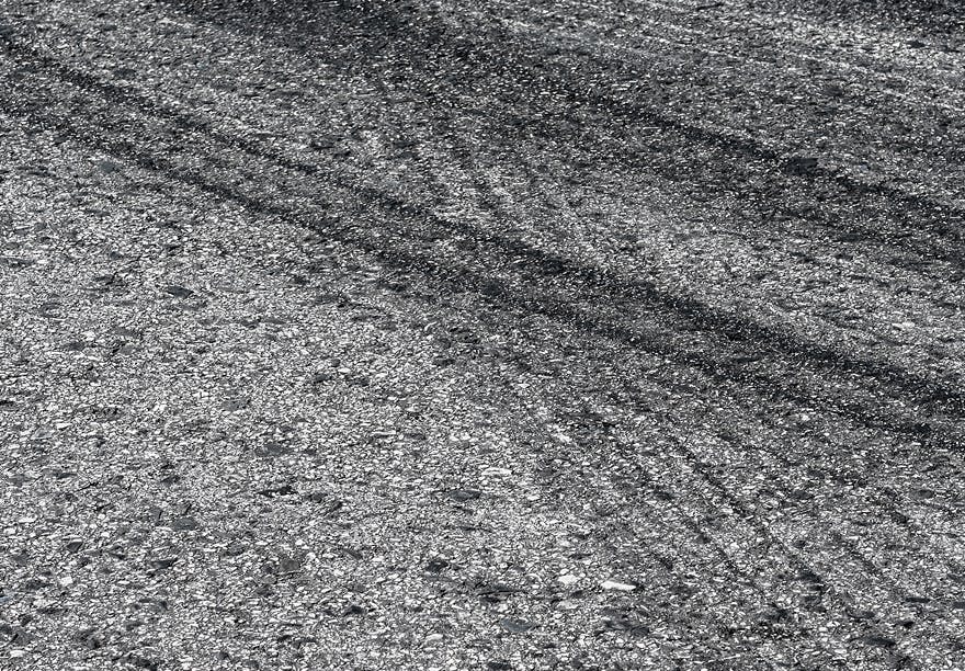 tire tracks in the dirt