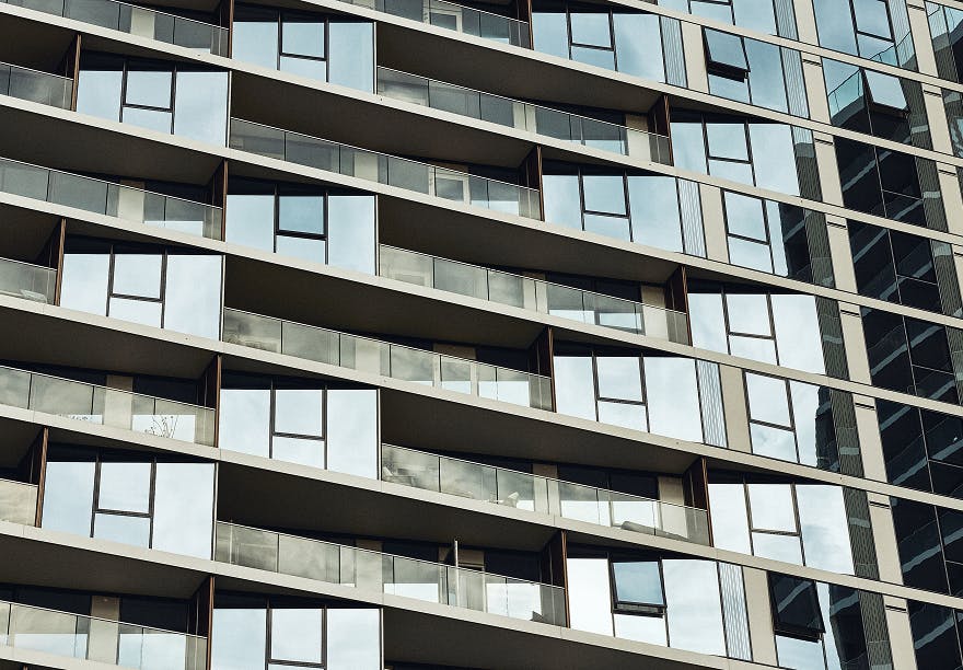 side of a skyscraper