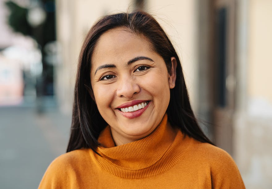 Woman smiling