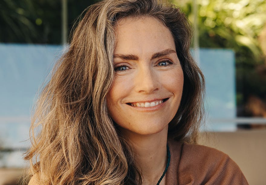Woman smiling