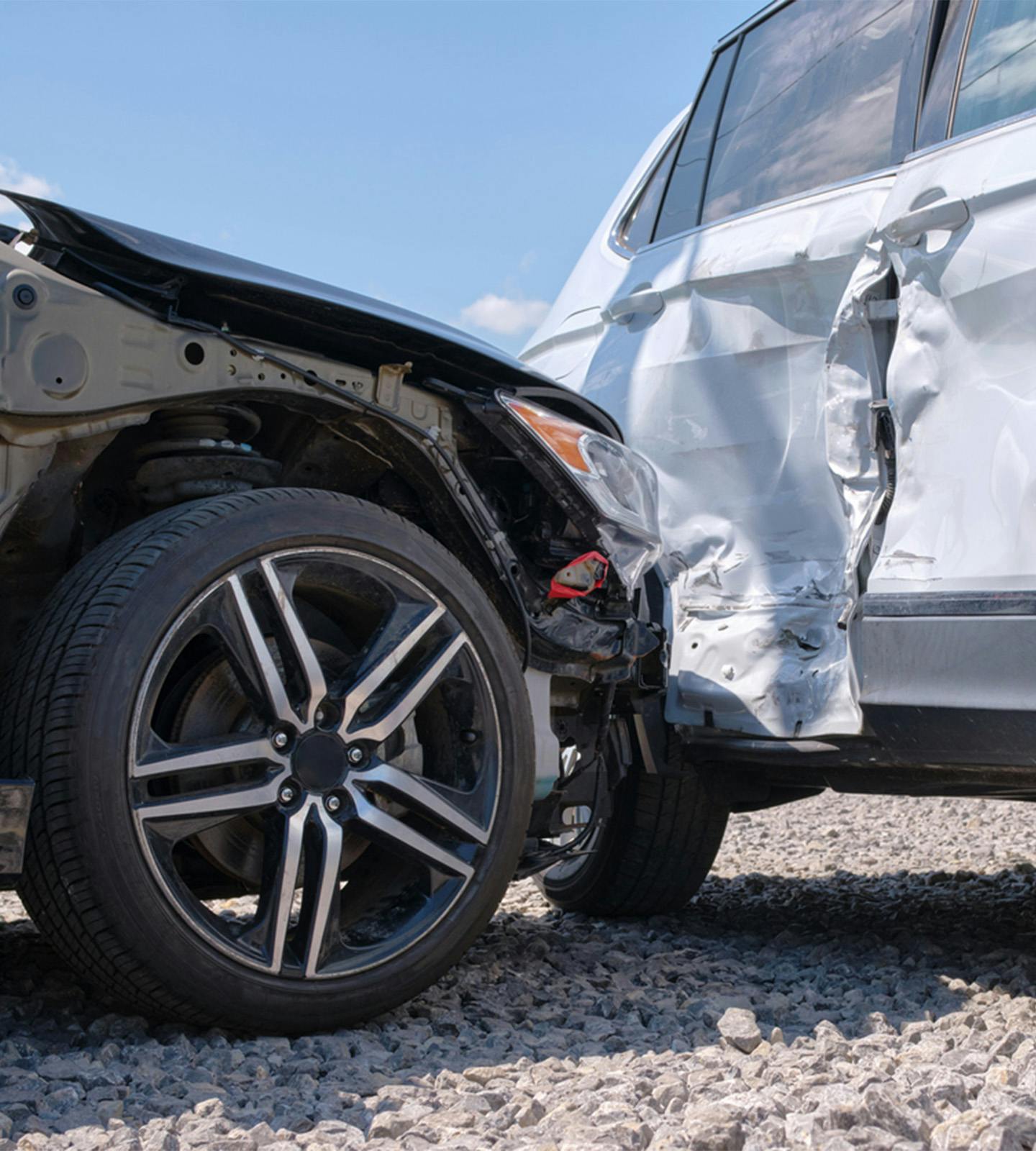 two cars that were in an accident