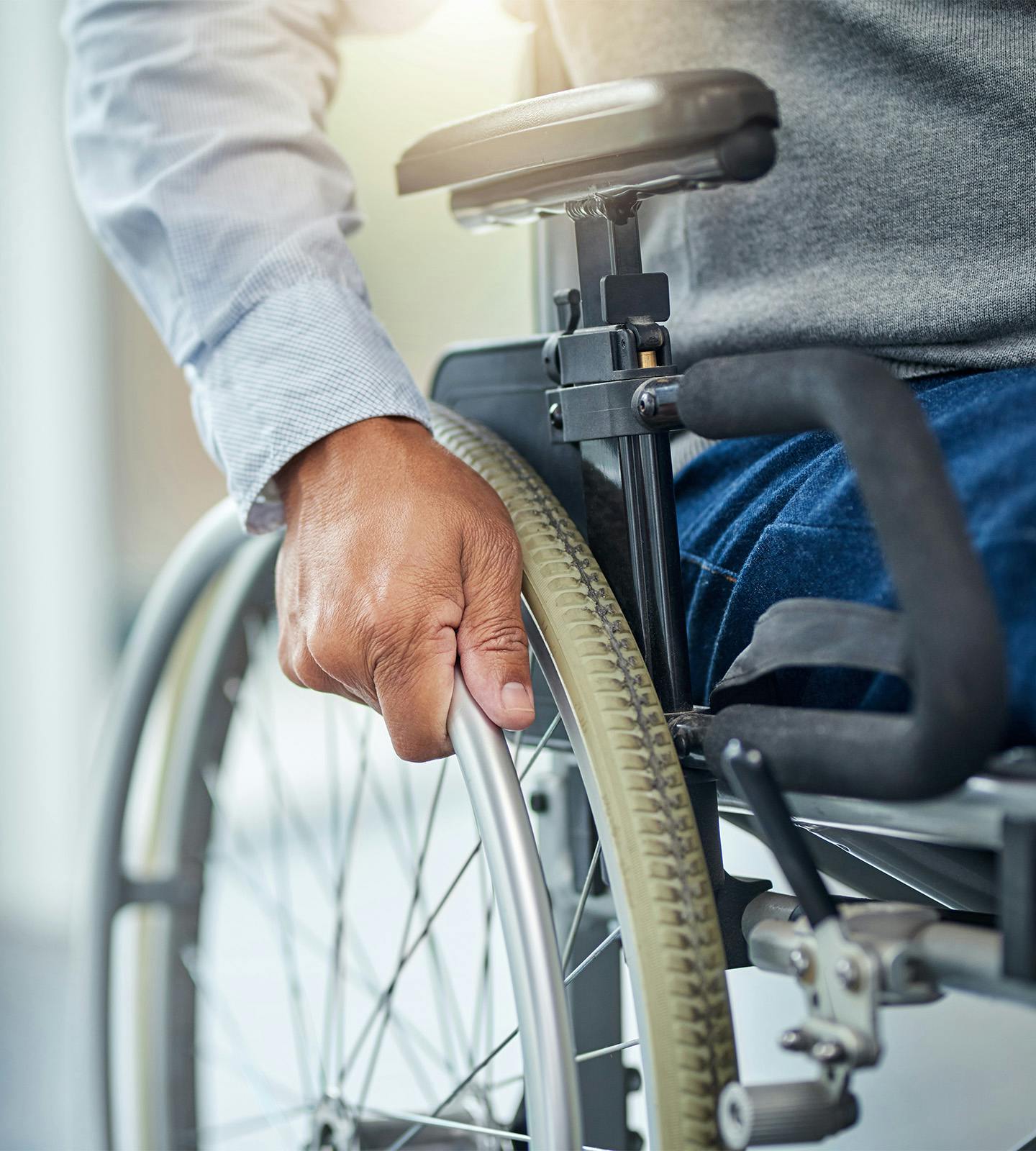 man in a wheelchair