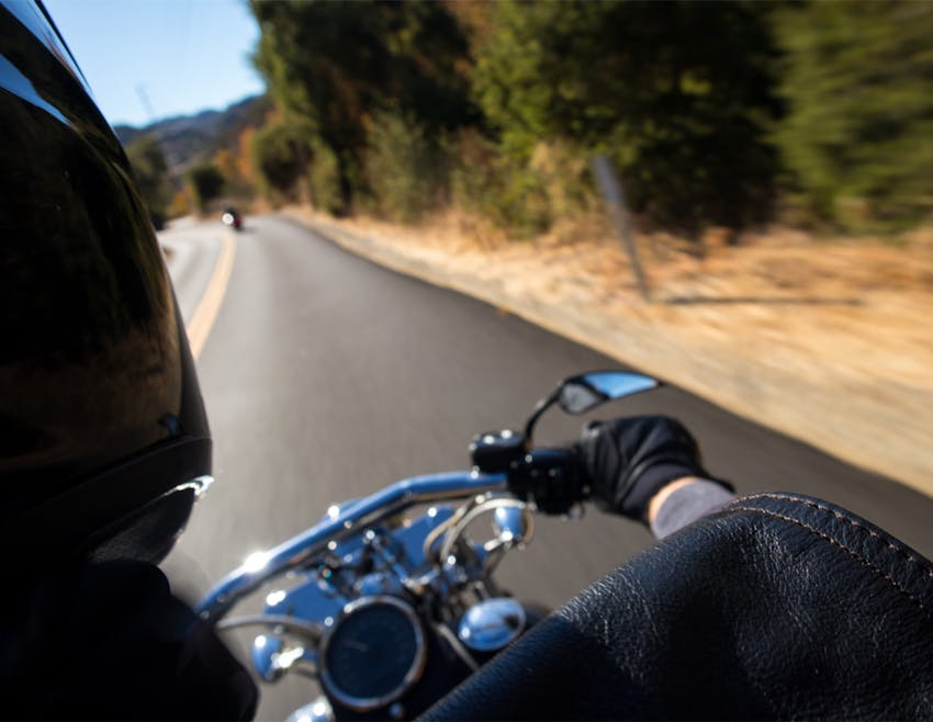 person riding a motorcycle