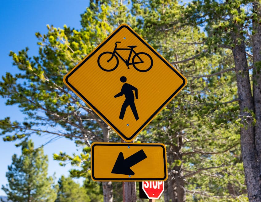 pedestrian crossing sign