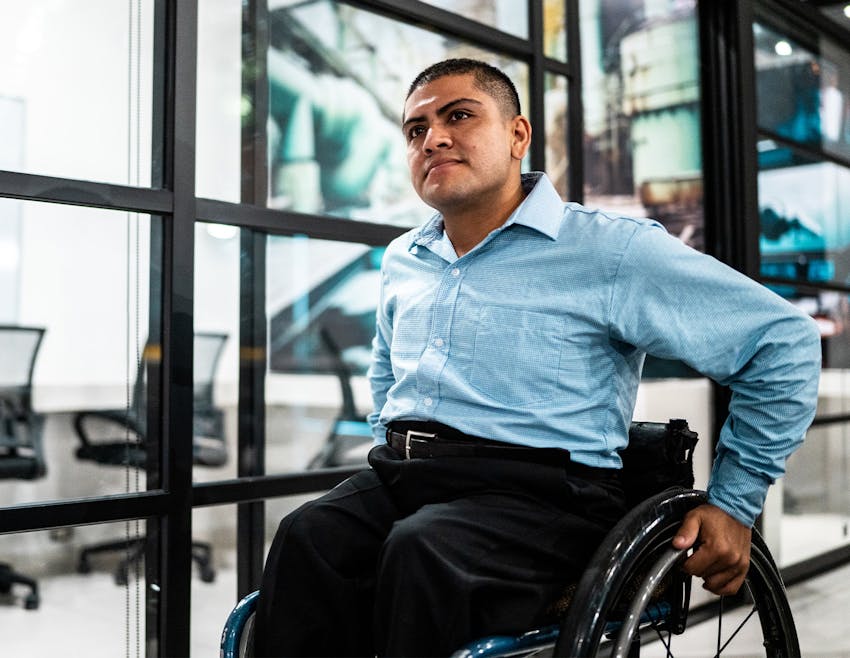 man in a wheelchair