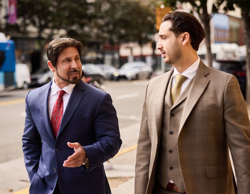 two attorneys talking to each other
