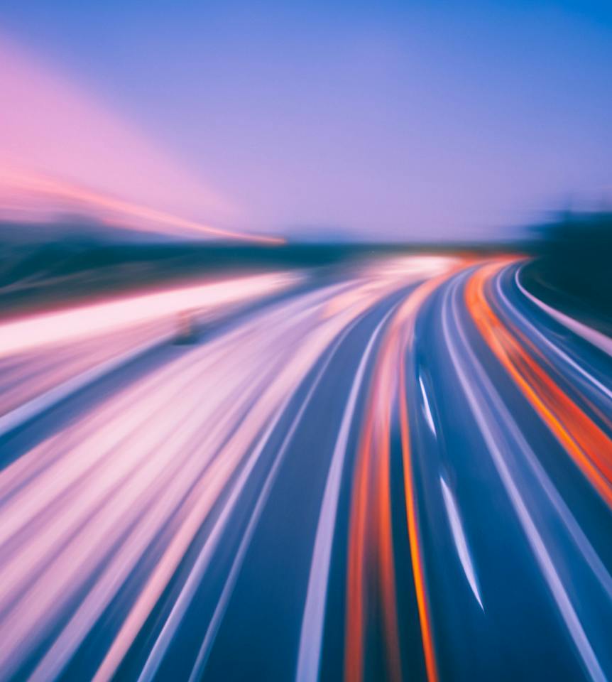 blurred cars on a freeway