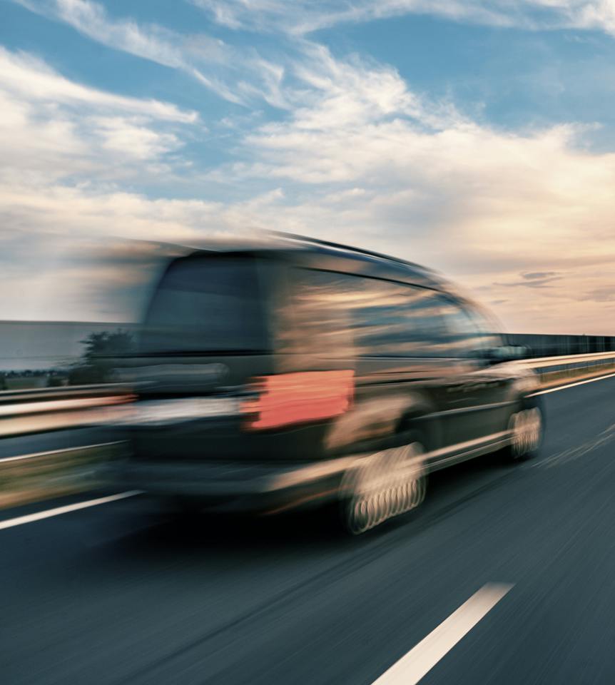 blurred car