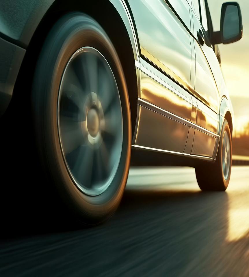 car driving on a road