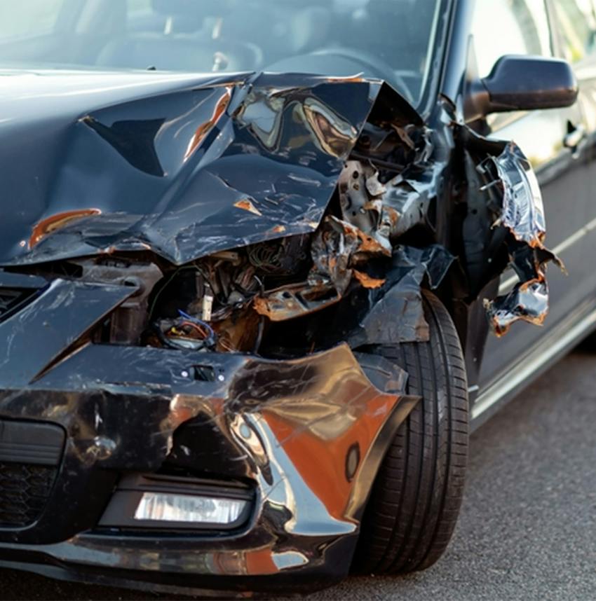 crashed car