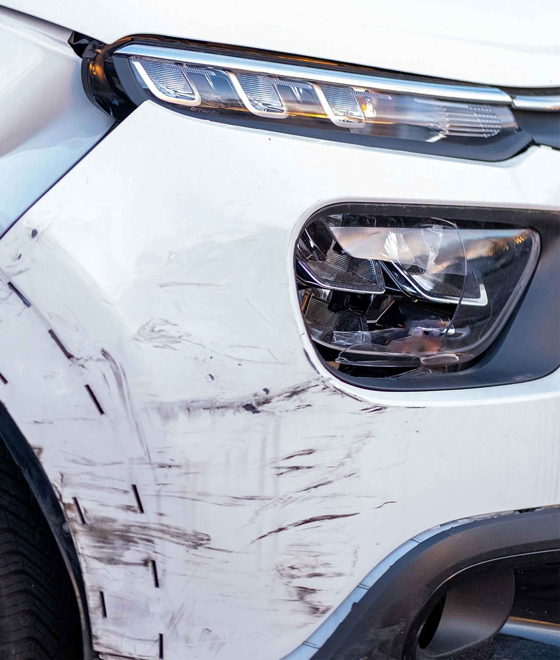 a car's front bumper