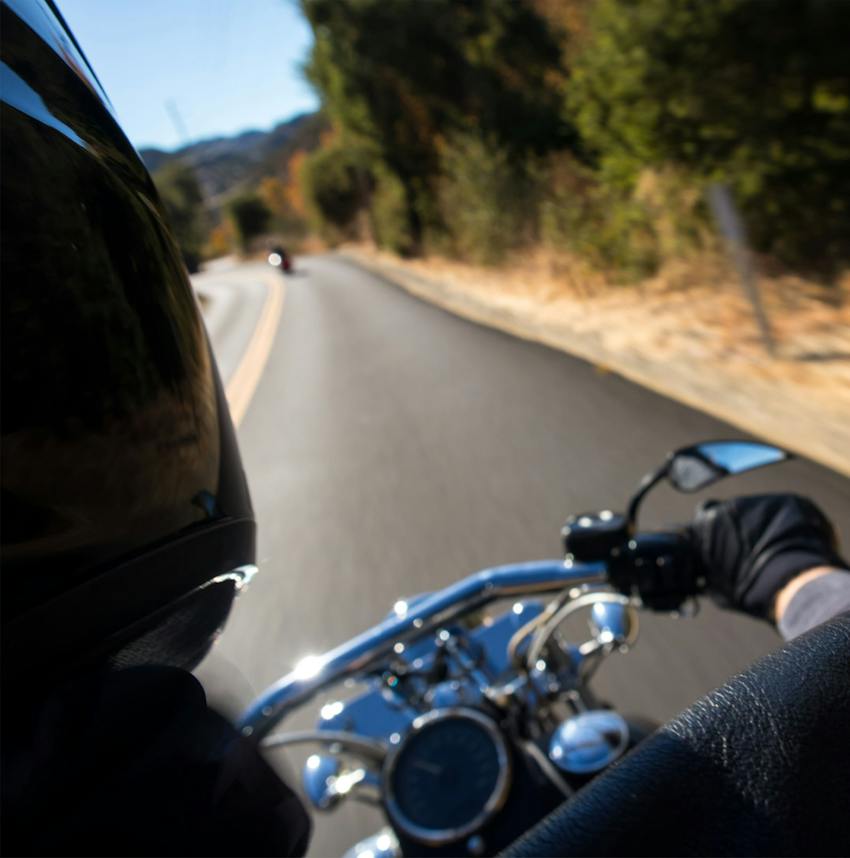 person riding a motorcycle