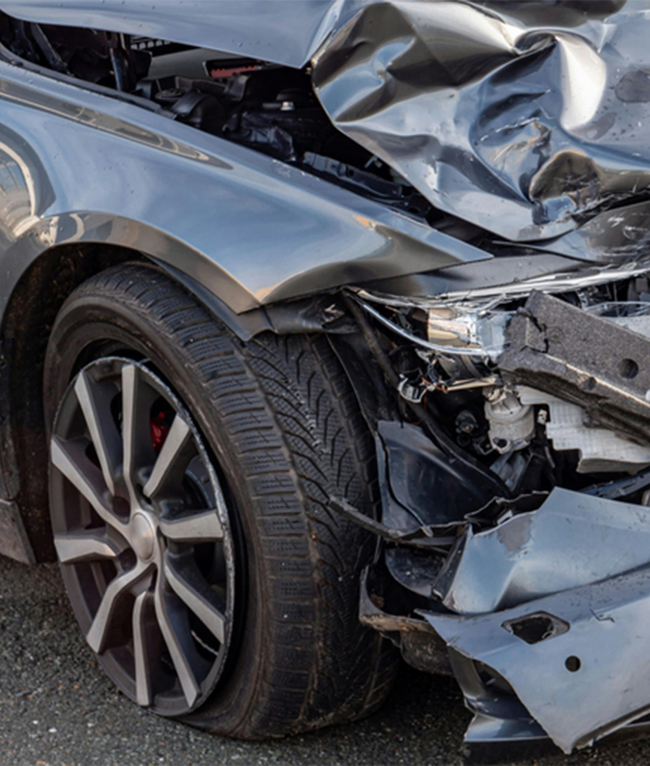crushed car