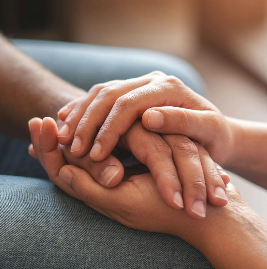 holding hands