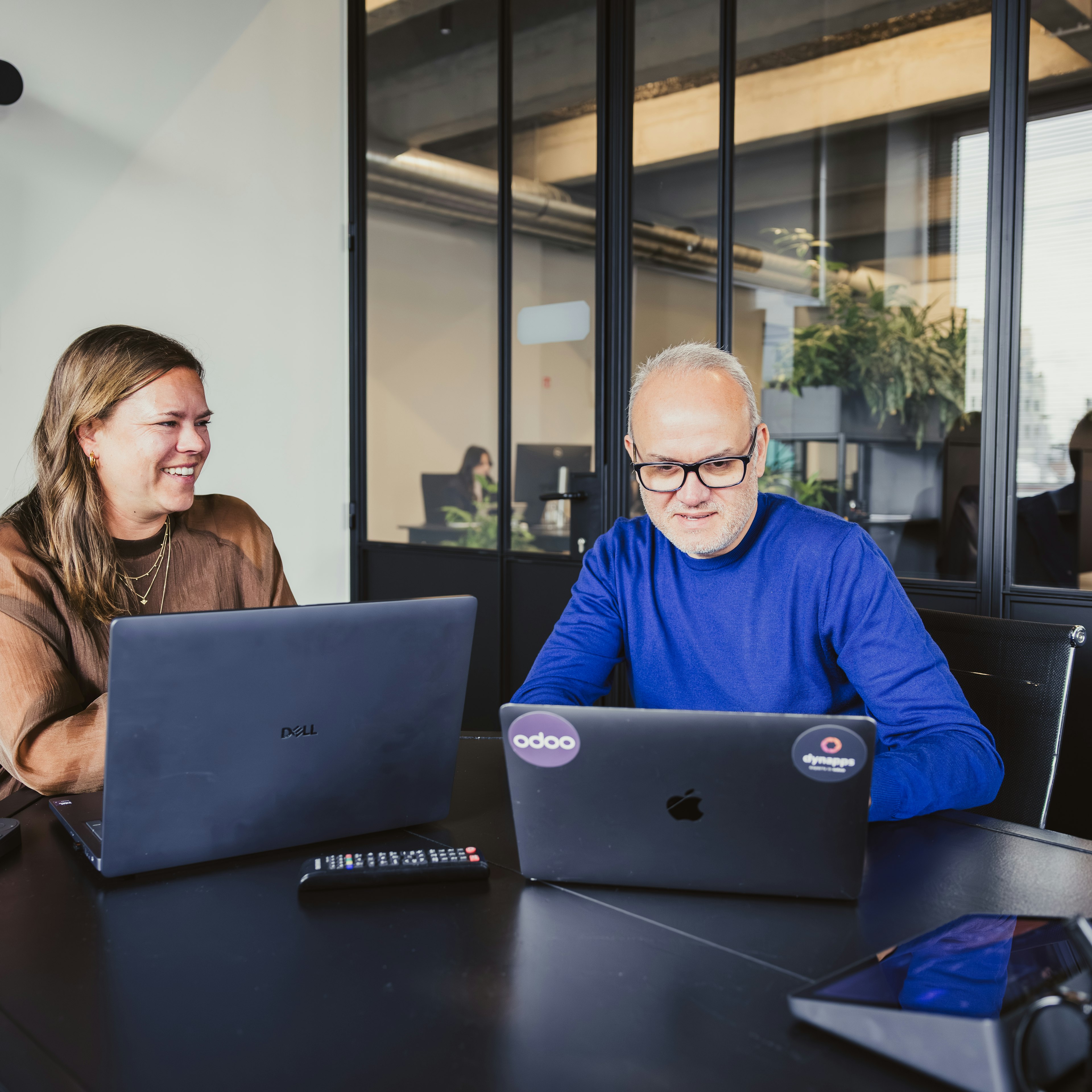 L'équipe Dynapps au bureau