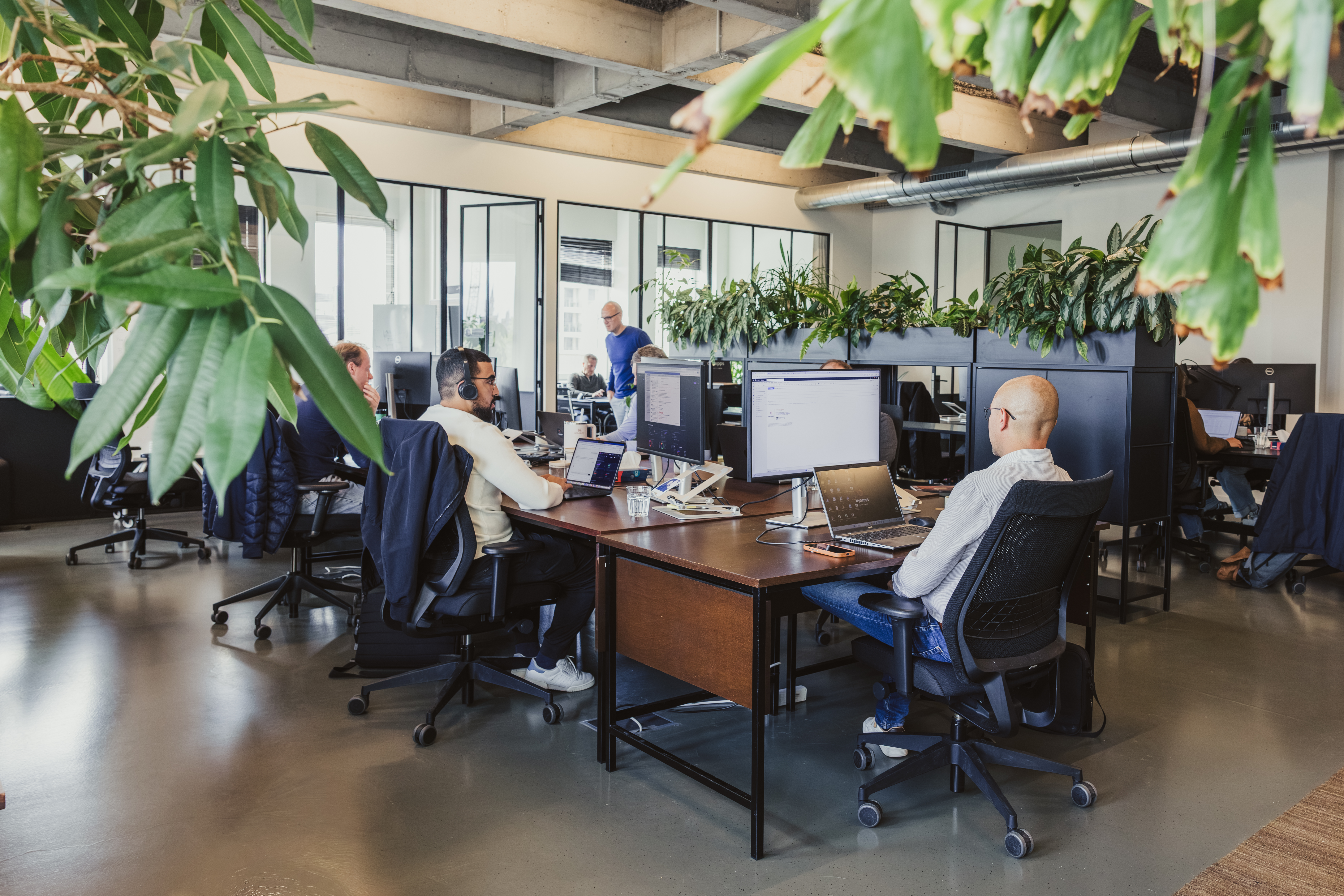 L'équipe Dynapps au bureau