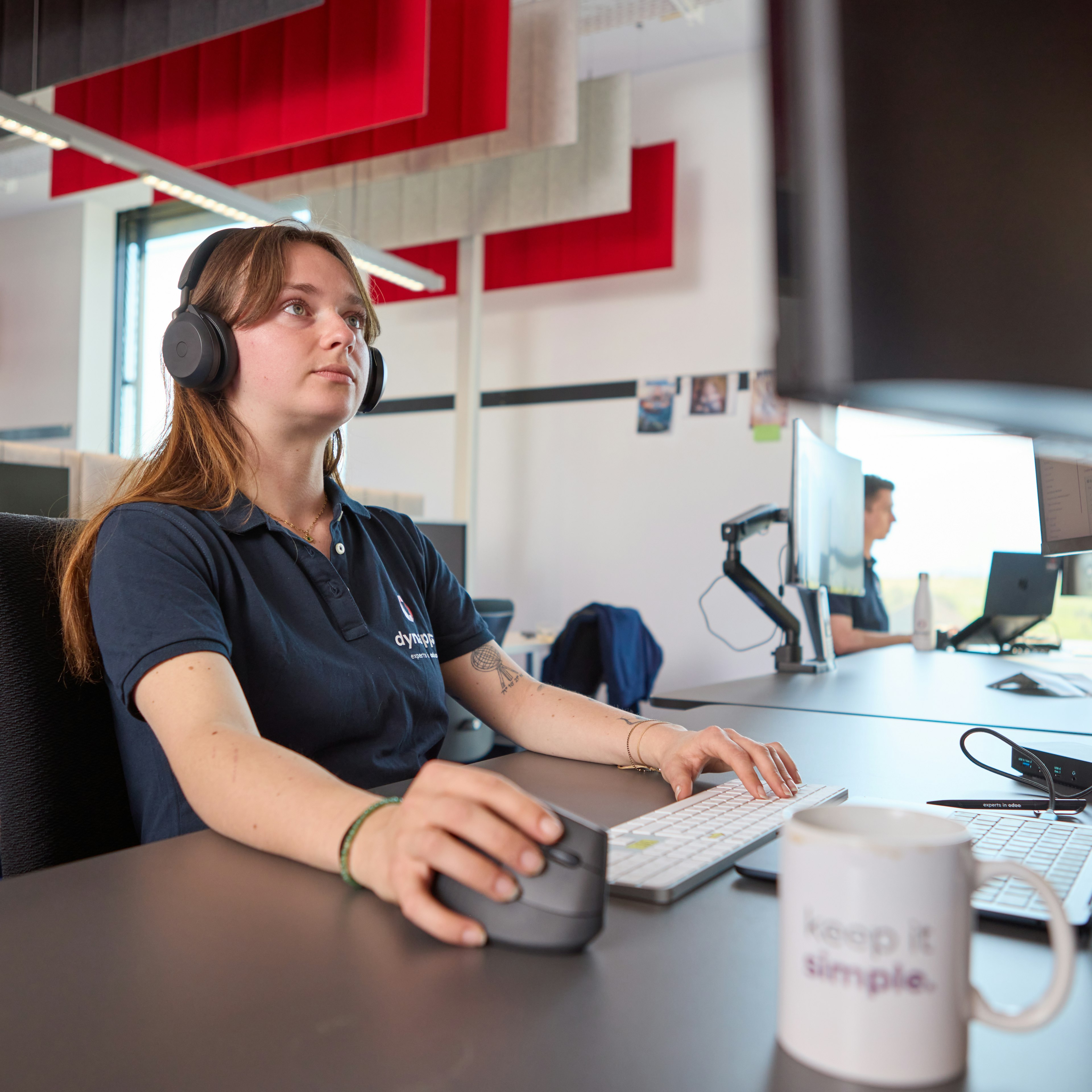 woman in front of a laptop